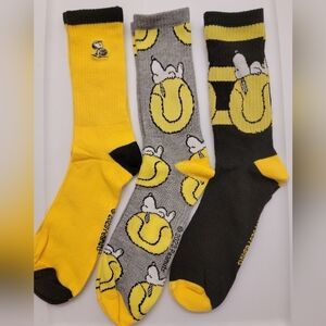 Snoopy 3 Pack of Men's Socks with Tennis Theme